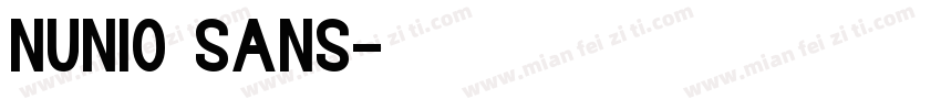 nunio sans字体转换